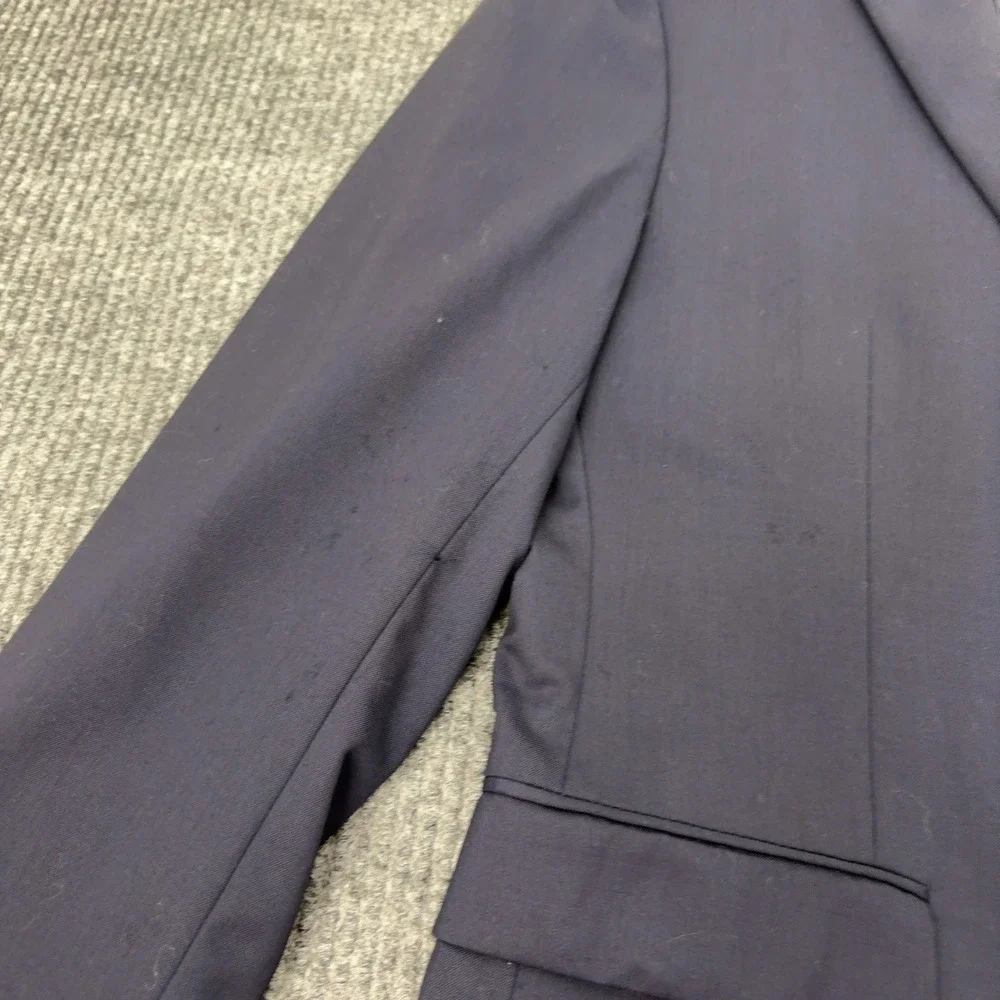 Banana Republic Suit Jacket Mens 38S Navy Blue Wool Slim Fit Blazer Professional